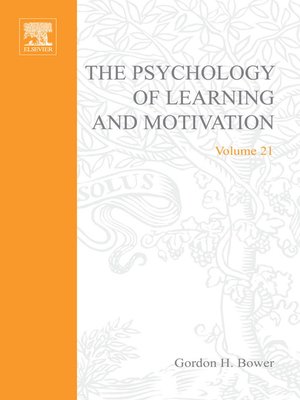 cover image of Psychology of Learning and Motivation